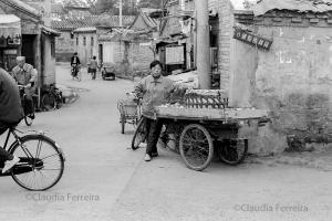 Vendedora de frutas em Beijing