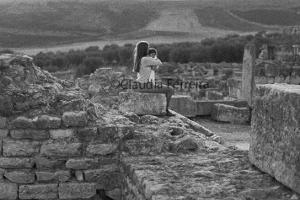 Woman & Baby At A Ruin