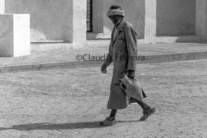 Man In Courtyard Of The Great Mosque Of Kairouan