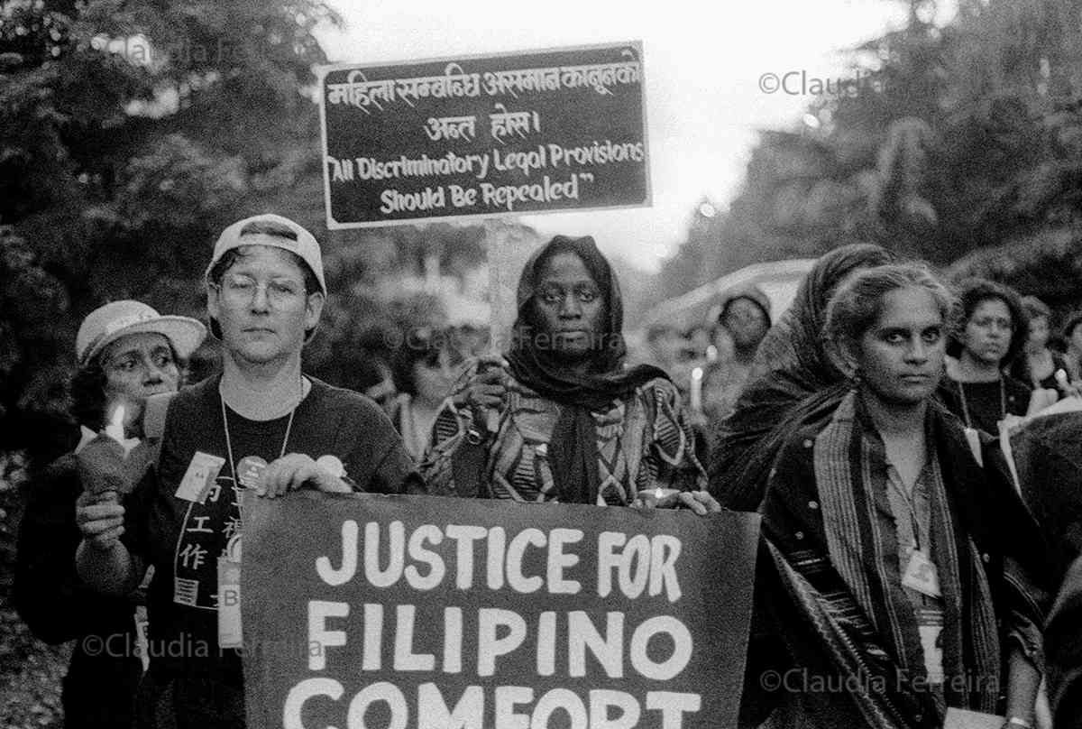 Demonstrators At The Fourth World Conference On Women